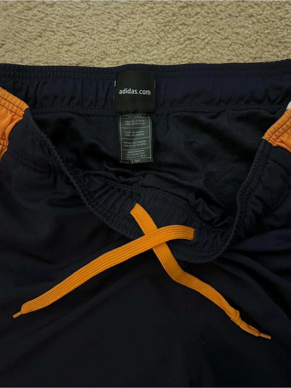 adidas Golden State Warriors Basketball Shorts SZ Large Y2K Lightning Bol